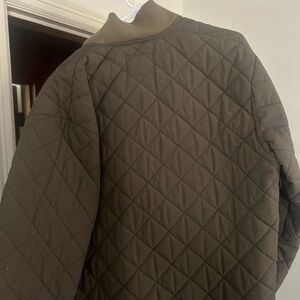 Drake Quilted Bomber Jacket in Olive